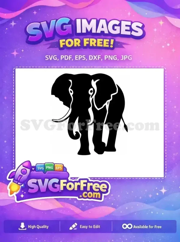 Free Elephant Silhouette Free Safari Animal African Wildlife Free SVG