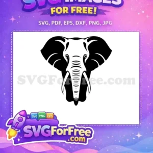 Free Black Elephant Free Tusked Silhouette African Art Free SVG Free Black Elephant Free Tusked Silhouette African Art Free SVG