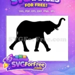 Free Majestic Elephant Free African Wildlife Safari Free SVG - Instant Download