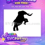 Free Majestic Black Elephant Free Detailed Animal Outline Jungle Wildlife Free SVG - Instant Download