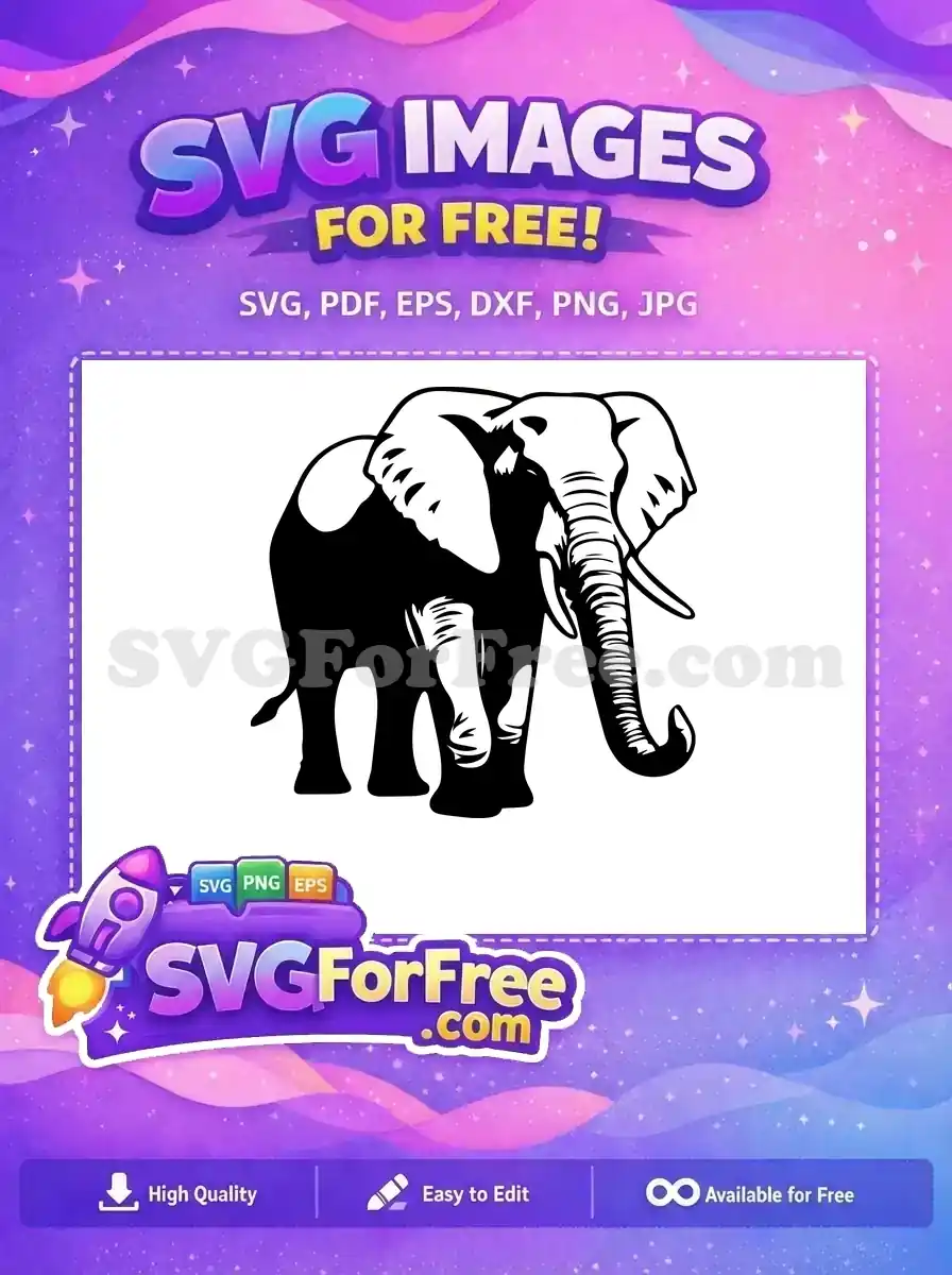 Free Black Majestic Free Wild Elephant African Safari Free SVG