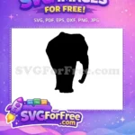 Free Dumbo Flying Silhouette Free Cute Baby Elephant Disney Free SVG - Instant Download