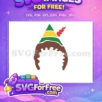 Free Elf-hat Free Brown-curls Elf Buddy's Musical Christmas Free SVG - Instant Download