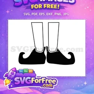 Free Black Curled Toe Free Christmas Elf Boots Buddy Free SVG