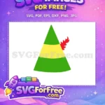 Free Green Elf Hat Free Yellow Band Red Feather Elf Buddy Free SVG - Instant Download