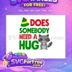 Free Cute-Raccoon Free Elf-Hat Elf Buddy's Musical Christmas Free SVG - Instant Download