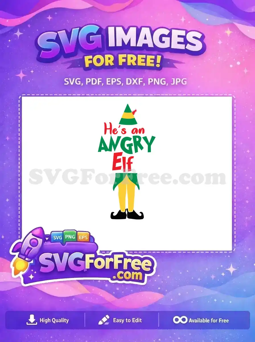 Free Angry Elf Free Costume Buddy's Musical Christmas Free SVG