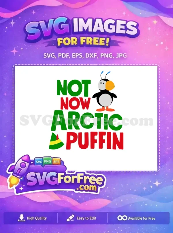 Free Grumpy Free Puffin Elf Buddy's Musical Christmas Free SVG