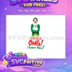 Free Yelling Buddy Elf Free Green Costume Design Christmas Free SVG - Instant Download