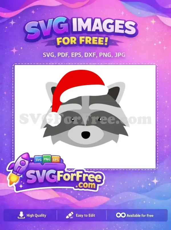 Free Raccoon Free Santa Elf Buddy's Musical Christmas Free SVG