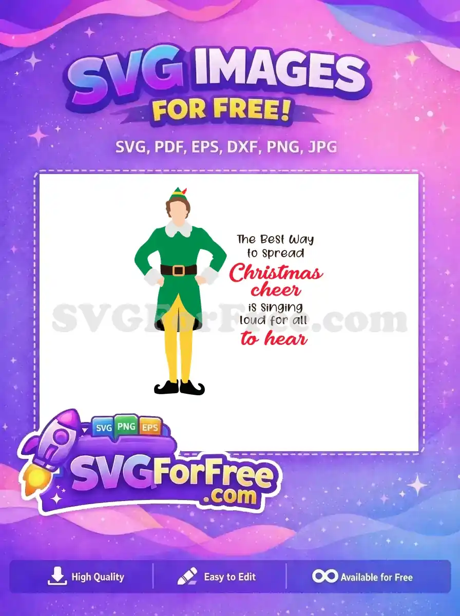 Free Green Elf Costume Free Singing Buddy Elf Free SVG