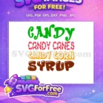 Free Green Candy Free Red Candy Canes Elf Buddy Christmas Free SVG - Instant Download