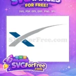 Free Blue Grey X Logo Free Sleek Modern SpaceX Free SVG - Instant Download