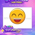 Free Happy Yellow Free Wide Mouth Emoji Free SVG - Instant Download