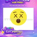 Free Yellow Dizzy Face Free X Eyes Shocked Emoji Free SVG - Instant Download