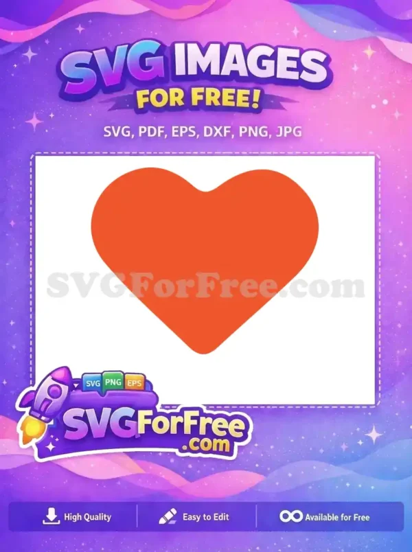 Free Vibrant Orange Heart Free Simple Love Symbol Emoji Art Free SVG Free Vibrant Orange Heart Free Simple Love Symbol Emoji Art Free SVG