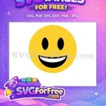Free Yellow Smiley Free Cheerful Smile Classic Happy Emoji Free SVG - Instant Download