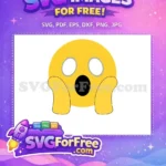 Free Yellow Shocked Face Free Open Mouth Emoji Free SVG - Instant Download