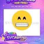 Free Happy Yellow Free Grinning Closed Eyes Emoji Free SVG - Instant Download