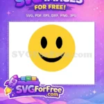 Free Happy Yellow Face Free Smiling Emoji Free SVG - Instant Download
