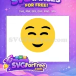 Free Relaxed Happy Yellow Face Free Joyful Expression Emoji Free SVG - Instant Download