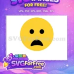 Free Sad Yellow Face Free Wide Open Mouth Emoji Free SVG - Instant Download
