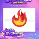 Free Red Yellow Flame Free Hot Burning Fire Emoji Free SVG - Instant Download