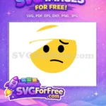 Free Yellow Bandaged Free Frowning Face Sad Emoji Free SVG - Instant Download