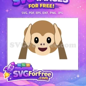 Free Brown Hear No Evil Monkey Free Happy Face Emoji Free SVG