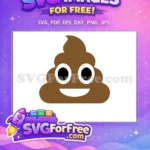 Free Happy Brown Poop Free Smiling Face Poot Emoji Free SVG - Instant Download