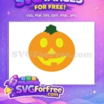Free Orange Jack-o-lantern Free Yellow Face Emoji Halloween Free SVG - Instant Download