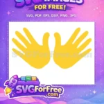Free Yellow Open Hands Free Welcoming Gesture Emoji Free SVG - Instant Download