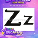 Free Deep Black Z Free Elegant Serif Typography Encanto Disney Free SVG - Instant Download