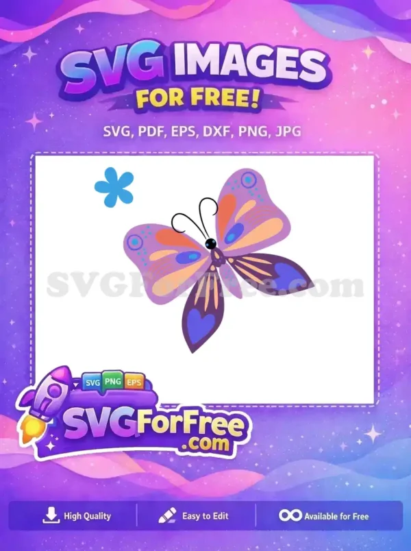 Free Purple Butterfly Free Blue Flower Encanto Disney Free SVG Free Purple Butterfly Free Blue Flower Encanto Disney Free SVG