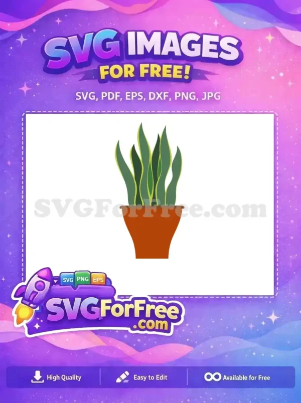 Free Snake Plant Free Brown Pot Encanto Disney Free SVG