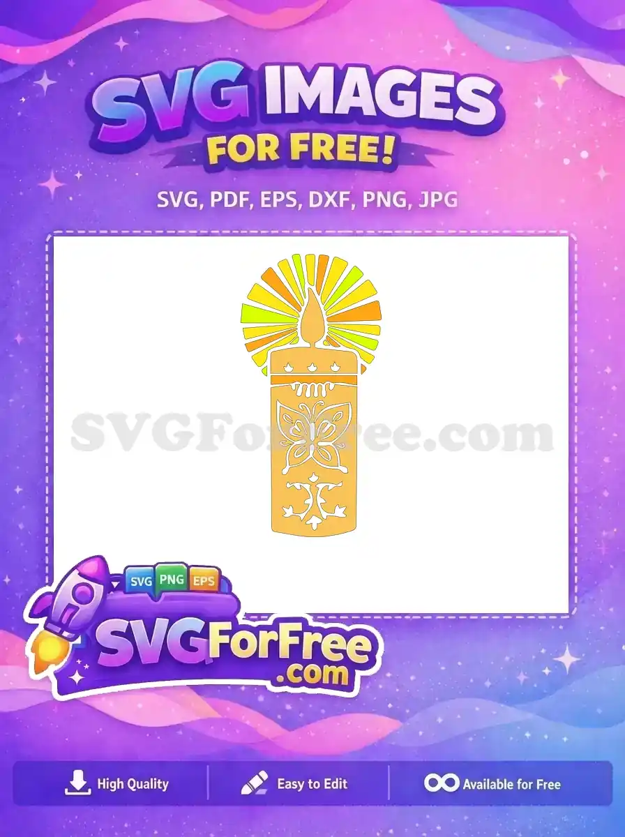 Free Miracle Candle Free Butterfly Radiant Encanto Disney Free SVG