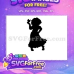 Free Curly Haired Posing Free Butterfly Holder Encanto Disney Free SVG - Instant Download