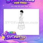 Free Smiling Mirabel Free Patterned Outfit Encanto Disney Free SVG - Instant Download