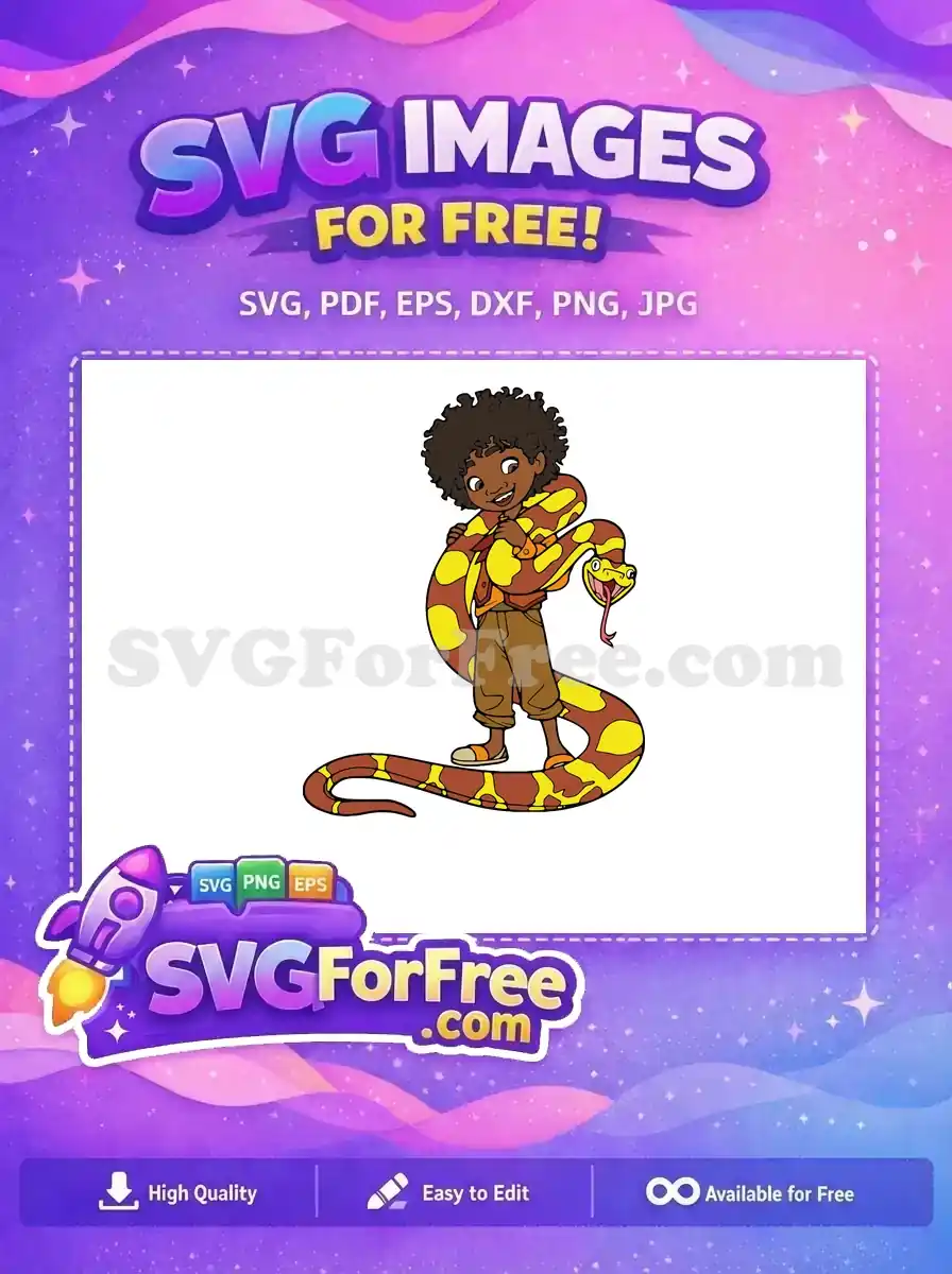 Free Antonio Free Brown Yellow Snake Encanto Disney Free SVG
