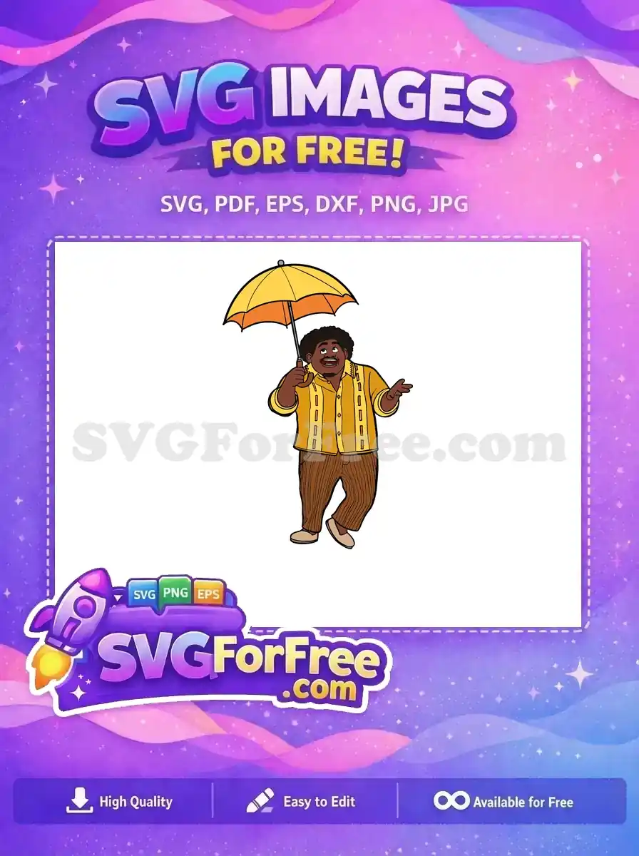 Free Joyful Felix Free Yellow Umbrella Colorful Shirt Encanto Disney Free SVG