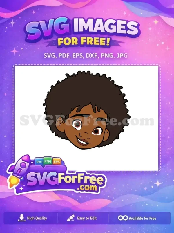 Free Happy Smiling Antonio Free Dark Curly Hair Encanto Disney Free SVG