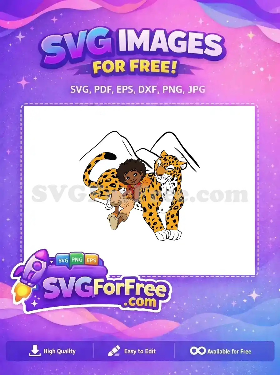 Free Happy Antonio Free Spotted Jaguar Encanto Disney Free SVG