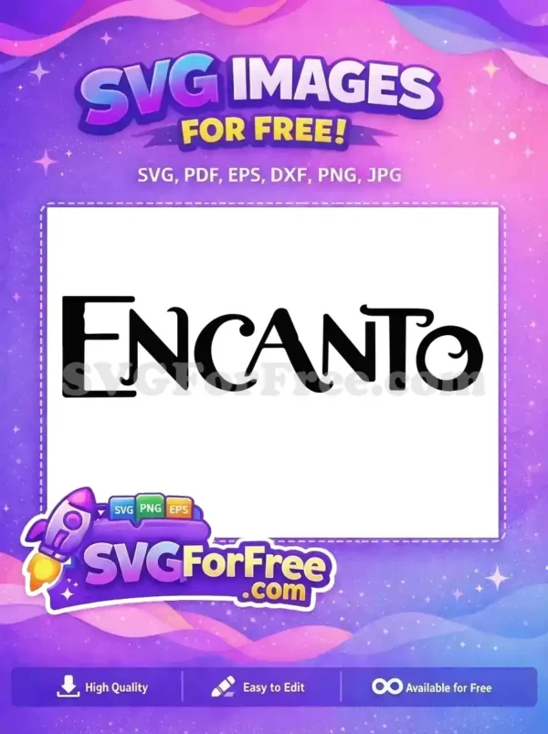 Free stylized black Free logo design Encanto Disney Free SVG