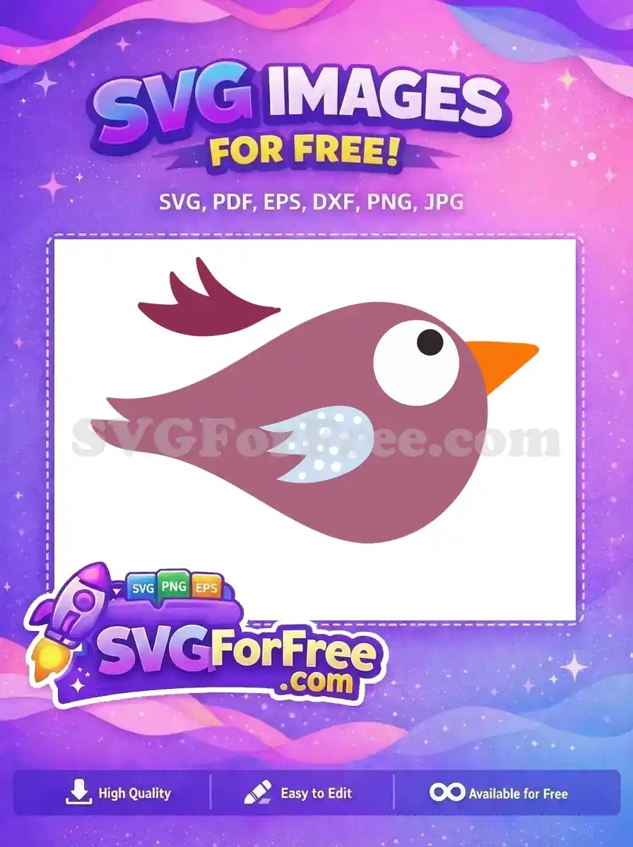 Free Mauve Bird Free Polka Dot Wing Encanto Disney Free SVG