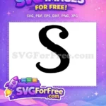 Free Black Stylized Free Letter S Encanto Disney Free SVG - Instant Download