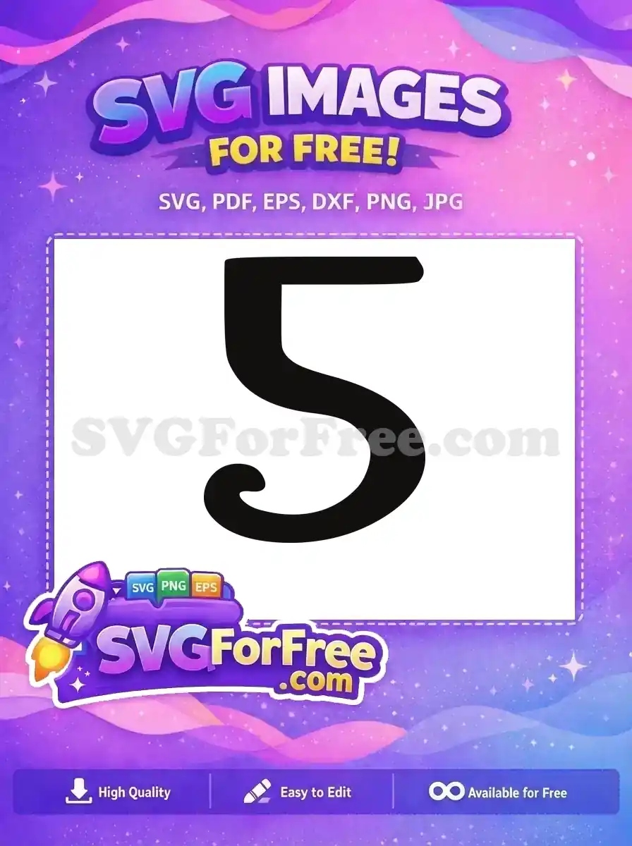 Free Stylized Black Five Free Magical Swirl Encanto Disney Free SVG