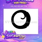 Free Black Curly Hair Free Stylized Outline Encanto Disney Free SVG - Instant Download
