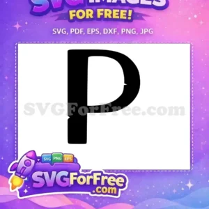 Free Black Letter P Free Alphabet Initial Encanto Disney Free SVG