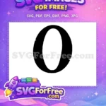 Free Bold Black Letter O Free Distressed Style Encanto Disney Free SVG - Instant Download