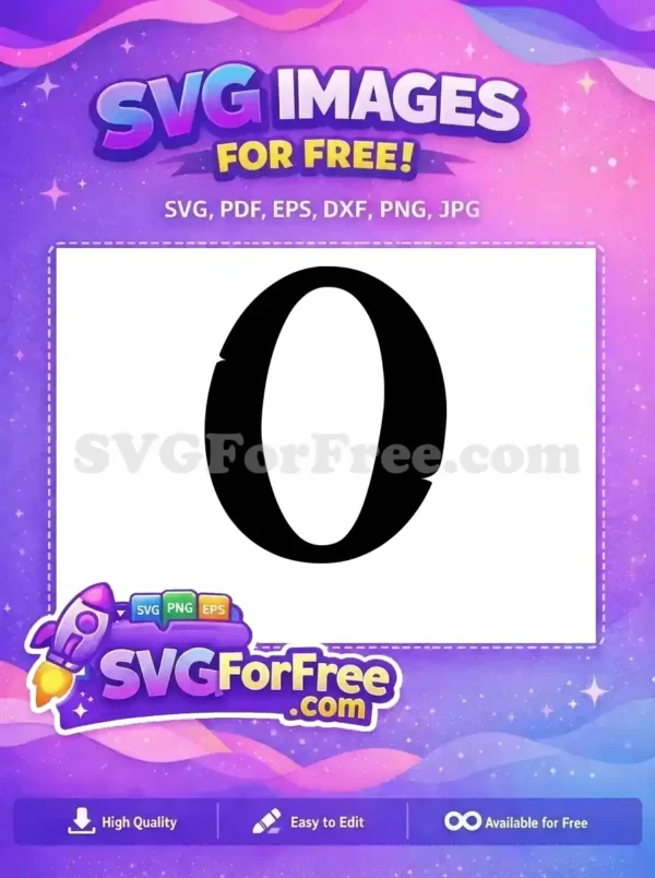 Free Bold Black Letter O Free Distressed Style Encanto Disney Free SVG